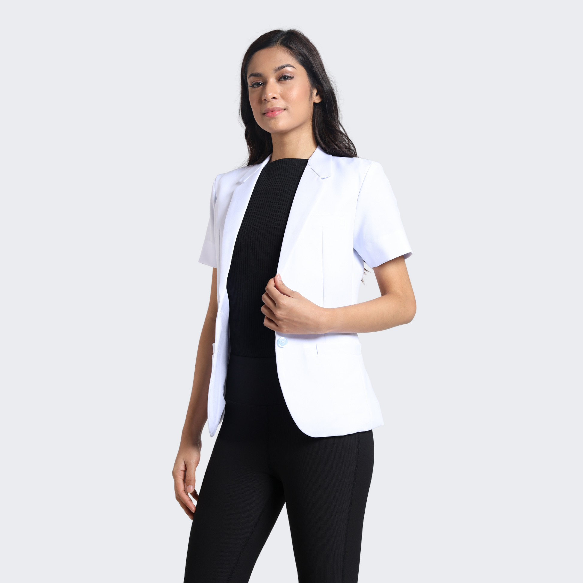 Women's blazer short sales sleeve